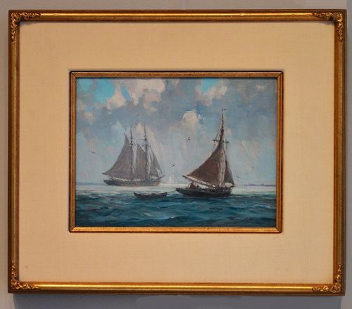 Gordon Grant Painting, Sailing on Long Island Sound