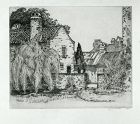 Alfred Hutty etching, My Charleston Studio, pencil signed