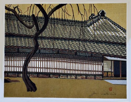 Junichiro Sekino color woodblock, Japan