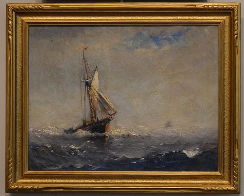 Marshall Johnson, Sailboat, oil on canvas, signed