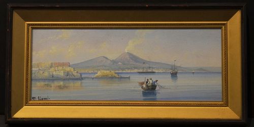 Bay of Naples, painting, Maria Gianni, c. 1900