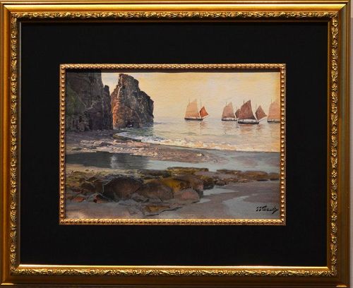 Frederick Judd Waugh painting, Sailboat Racing