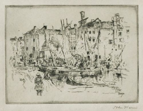 John Marin etching, Venice, 1907
