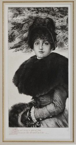 Jacques Tissot etching Neige, 1880,
