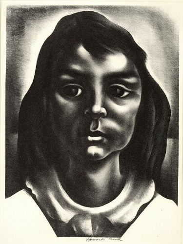 Howard Cook lithograph, Rosanna, 1939