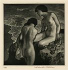 Alessandro Mastro-Valerio, Nude Bathers, mezzotint