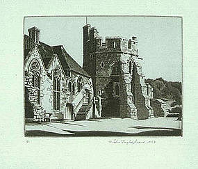 John Taylor Arms,Etching,Stokesay Castle 1942