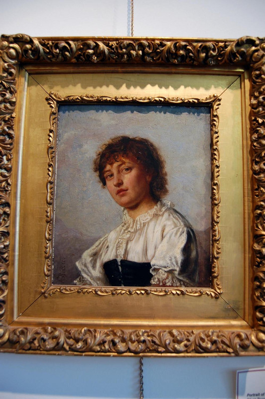 Alois Binder Painting, Portrait Young Girl