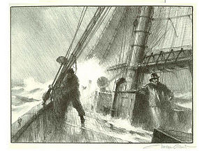 Gordon Grant, Lithograph, "Heading For Port"