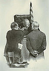 Joseph Hirsch, Lithograph, "Conference at the Bench"