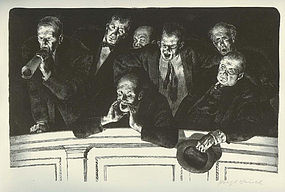Joseph Hirsch, Lithograph, "The Hecklers"