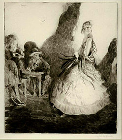 Paul M. Roche, Etching, "Spanish Dancer"