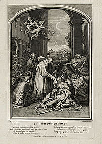 Gerard Audran, Engraving, "Ego Sum Pastor Bonus"