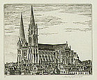 John Taylor Arms, Etching, "Chartres the Magnificent"