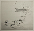 Harold Kerr Eby, etching, "The Lobsterman"