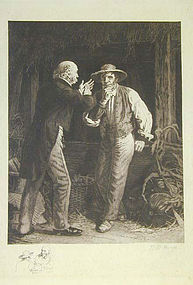 Thomas Waterman Wood, etching, "Before the Election"