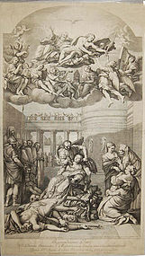 Gerard Audran, engraving, "The Martyrdom of St. Agnes"