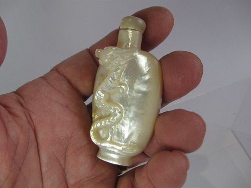 Chinese Mother of Pearl Snuff Bottle