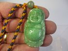 Chinese Jadeite Jade Buddha Pendant