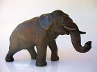Japanese Meiji Bronze Elephant by Seiya