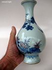 Chinese Porcelain Early Kangxi Period Underglaze Red and Blue Vase