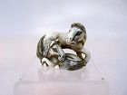 Japanese Carved Netsuke of a Mare and Foal, Signed Gyokuzan