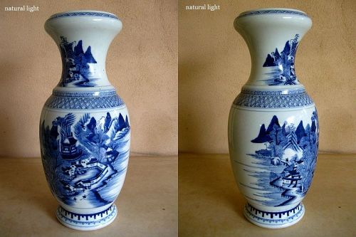 Large Chinese Porcelain Blue and White Vase