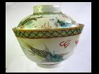 Chinese Porcelain Sgraffito Famille Rose Covered Bowl, Tongzhi Marks