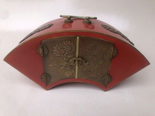 Japanese Mixed Metal and Enamelled Jewellery Box