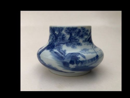 Chinese Kangxi Period Porcelain Blue and White Brush Washer