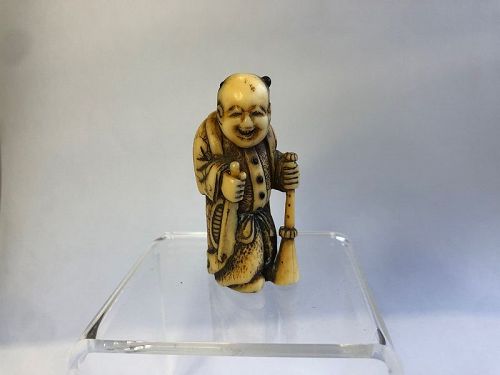 Japanese Carved Netsuke of a Standing Man
