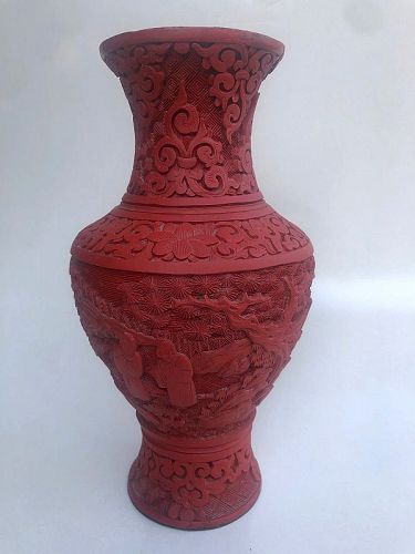 Chinese Cinnabar Vase