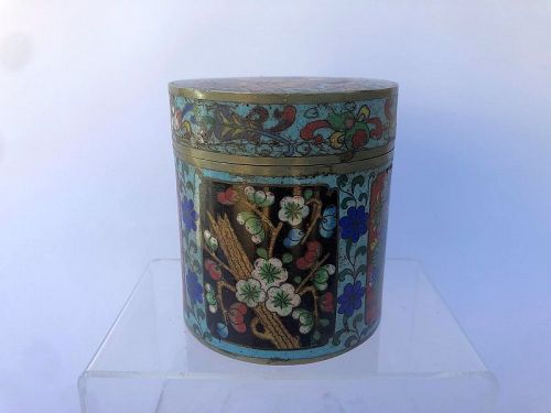 Chinese Cloisonne Lidded Round Box
