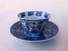 Chinese Kangxi Period Porcelain Cup and Saucer, Marked Yu