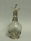 Antique Crystal & German Silver Decanter  Circa. 1900