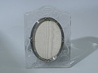 Antique Silver & Etched Crystal Frame Circa 1920