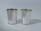 Pair of Sterling Silver Mint Julep Cup Circa 1950