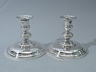 Pair Tiffany & Co. Sterling Silver Candlesticks C 1925
