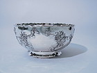Chinese Silver Bowl Flowers And Butterfly by Singfat