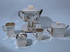 Christofle Art Deco Sterling Silver Tea Set C 1925