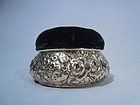 American Gilt Silver Pin Cushion Box C 1890