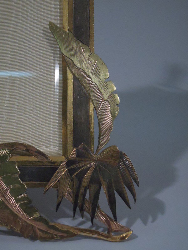 Unusual Bronze Frame with Exotic Fronds C 1910