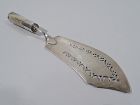 Antique English Georgian Sterling Silver & Agate Fish Slice 1797