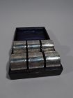 Set of 6 English Art Deco Sterling Silver Napkin Rings