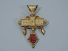 Egyptian Revival 18K Gold Pendant with Scarab C 1860