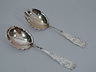 Aesthetic Sterling Silver Salad Spoon & Fork C 1880