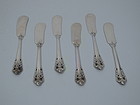 Set of 6 Wallace Grande Baroque Sterling Silver Butter Knives