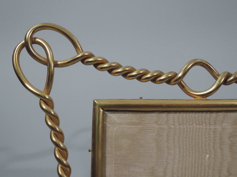 Antique English Brass Picture Frame - Rope Motif