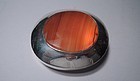 Antique English Sterling Silver and Agate Box 1876