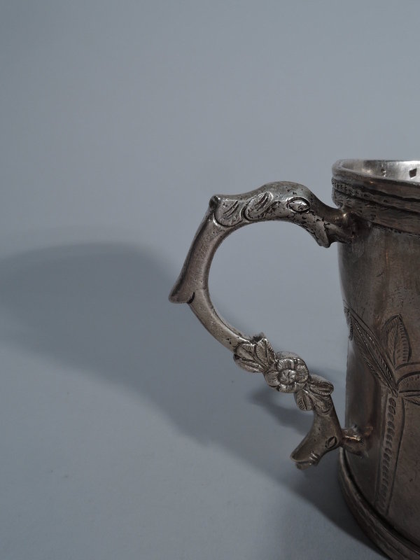 Antique South American Silver Mug with Snake Handle